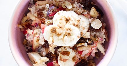 Bircher muesli with apple & banana recipe